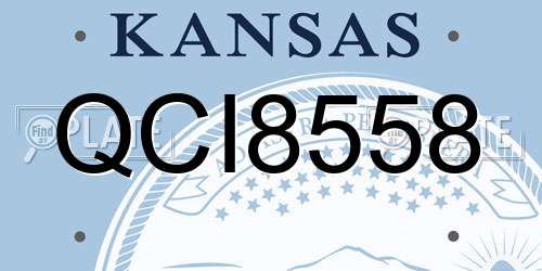 QCI8558 Kansas License Plate