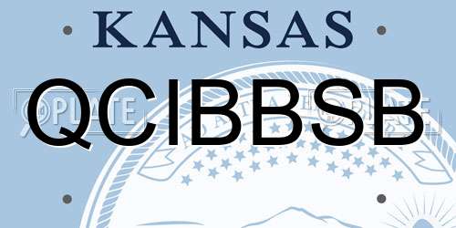 QCIBBSB Kansas License Plate