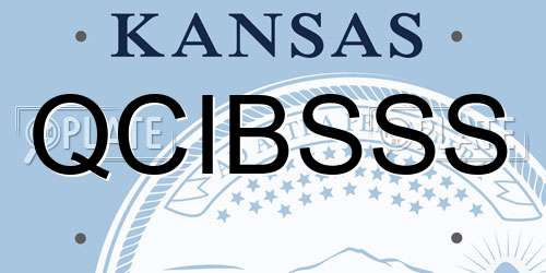QCIBSSS Kansas License Plate