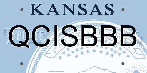 QCISBBB Kansas License Plate