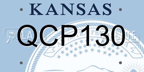 QCP130 Kansas License Plate