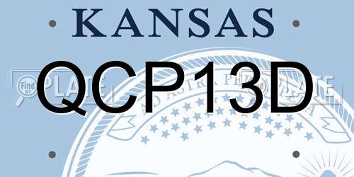 QCP13D Kansas License Plate