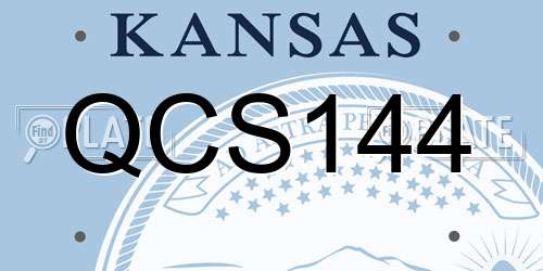 QCS144 Kansas License Plate