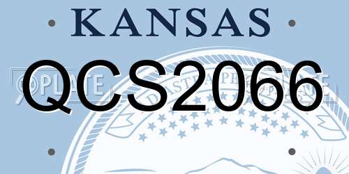 QCS2066 Kansas License Plate