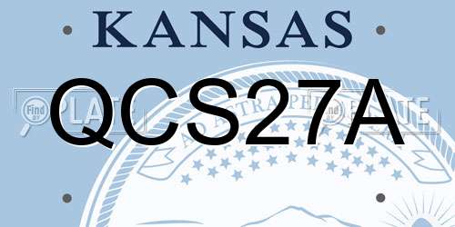 QCS27A Kansas License Plate