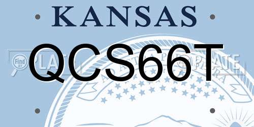 QCS66T Kansas License Plate