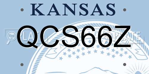 QCS66Z Kansas License Plate
