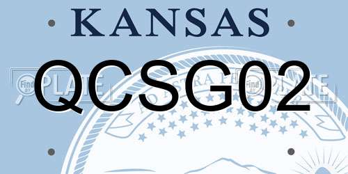 QCSG02 Kansas License Plate