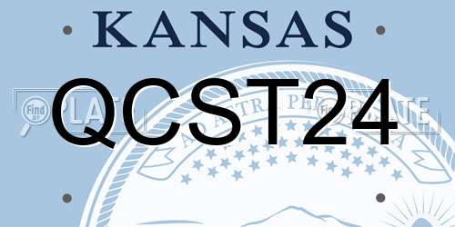 QCST24 Kansas License Plate