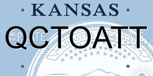 QCTOATT Kansas License Plate