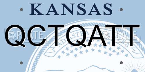 QCTQATT Kansas License Plate