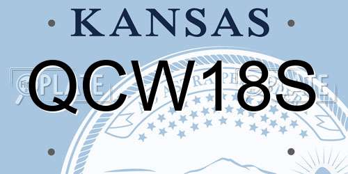 QCW18S Kansas License Plate