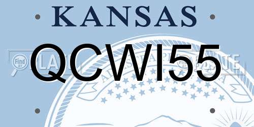 QCWI55 Kansas License Plate