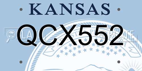 QCX552 Kansas License Plate