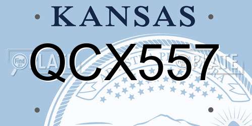QCX557 Kansas License Plate