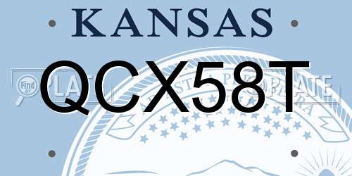 QCX58T Kansas License Plate