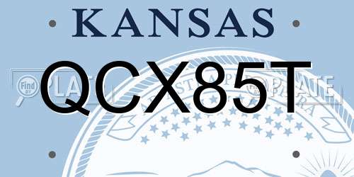QCX85T Kansas License Plate
