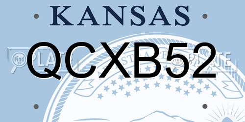 QCXB52 Kansas License Plate