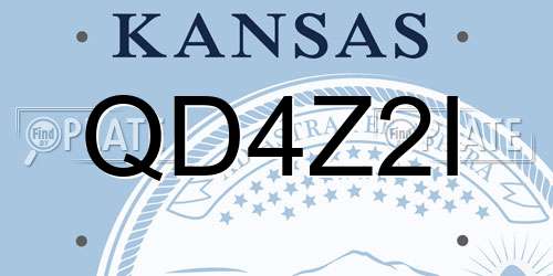 QD4Z2I Kansas License Plate
