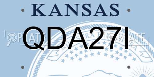 QDA27I Kansas License Plate