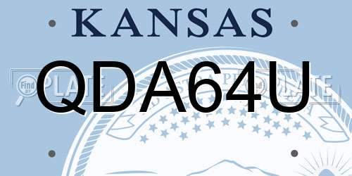QDA64U Kansas License Plate