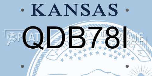 QDB78I Kansas License Plate