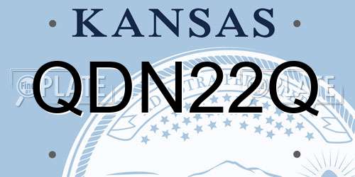 QDN22Q Kansas License Plate
