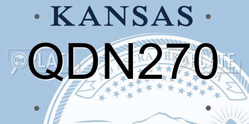 QDN270 Kansas License Plate