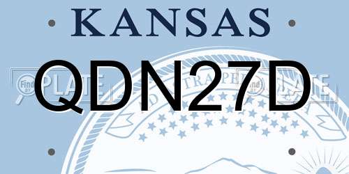 QDN27D Kansas License Plate