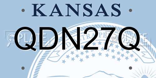 QDN27Q Kansas License Plate