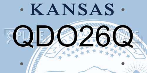 QDO26Q Kansas License Plate