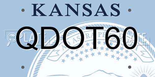 QDOT60 Kansas License Plate