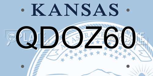 QDOZ60 Kansas License Plate