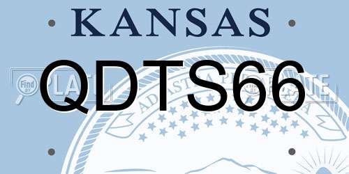 QDTS66 Kansas License Plate