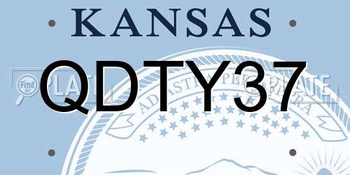 QDTY37 Kansas License Plate