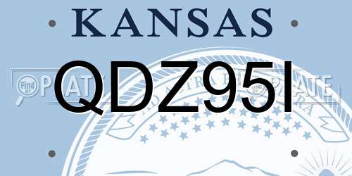 QDZ95I Kansas License Plate