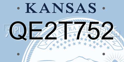 QE2T752 Kansas License Plate