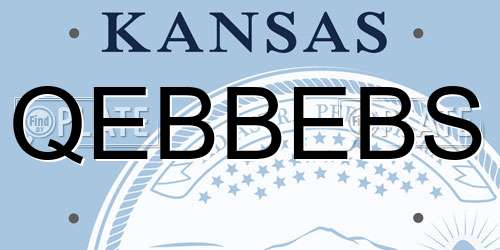 QEBBEBS Kansas License Plate