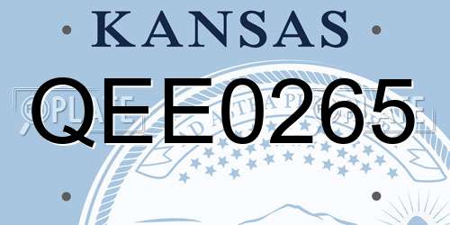 QEE0265 Kansas License Plate