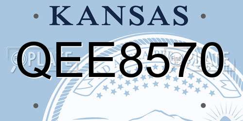 QEE8570 Kansas License Plate