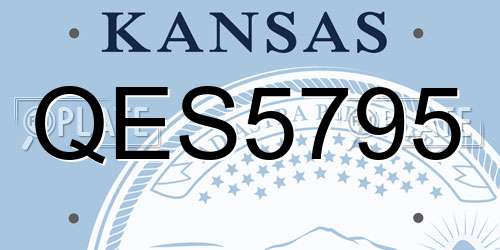 QES5795 Kansas License Plate