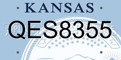 QES8355 Kansas License Plate