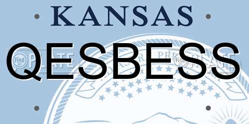 QESBESS Kansas License Plate