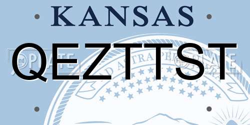 QEZTTST Kansas License Plate