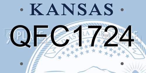 QFC1724 Kansas License Plate
