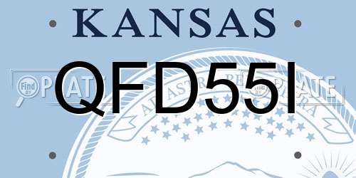 QFD55I Kansas License Plate