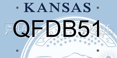 QFDB51 Kansas License Plate