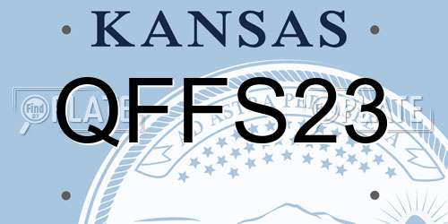 QFFS23 Kansas License Plate