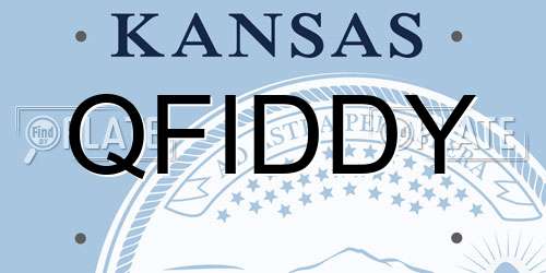 QFIDDY Kansas License Plate