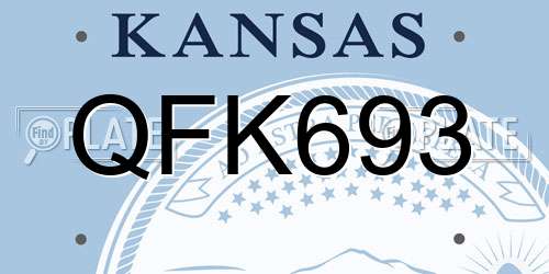 QFK693 Kansas License Plate